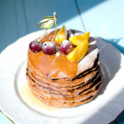 Шоколадные панкейки, пошаговый рецепт с фото