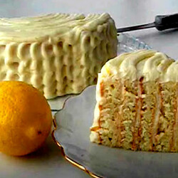Итальянский лимонный торт с вертикальными коржами
