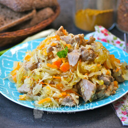 Курица с квашеной капустой в духовке — рецепт с фото