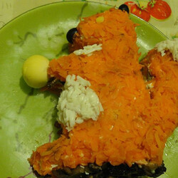 Салат Белочка - рецепт приготовления в домашних условиях