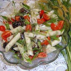 Постные макароны с грибами и фасолью