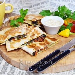 Кесадилья с грибами — рецепт с фото