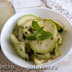 Маринованные кабачки (быстрого приготовления). Рецепт с фото
