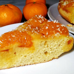 Заливной пирог с мандаринами