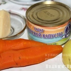 Салат из морской капусты с морковью и сыром | Фоторецепт с подробным описанием от Харч.ру