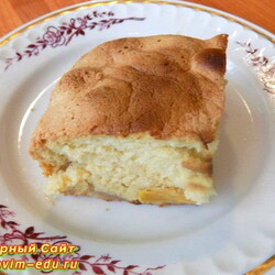 Пирог с яблоками на заливном тесте. Видео рецепт