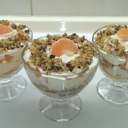 Десерт слоеный мандариновые облака-новогодний!