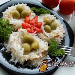 «Гнезда» из рисовой вермишели фото рецепт приготовления