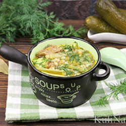 Рассольник с перловкой и солеными огурцами рецепт