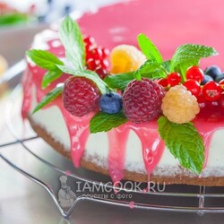 Муссовый торт с зеркальной глазурью — рецепт с фото