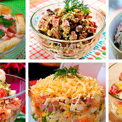 Топ-9 салатов с ветчиной