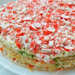 Закусочный вафельный торт