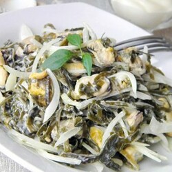 Салат из мяса мидий