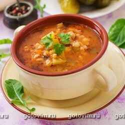 Рецепт Солянка с перловкой / Готовим.РУ