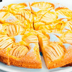 Яблочно-банановый пирог на кефире