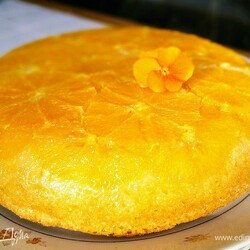Апельсиновый пирог-перевертыш. Ингредиенты: пшеничная мука, разрыхлитель, молоко
