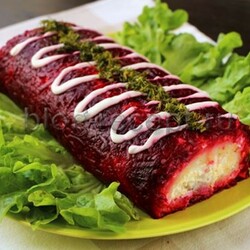 Селедка под шубой рулетом