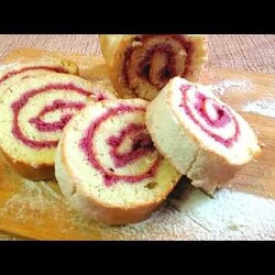 РУЛЕТ к ЧАЮ . БИСКВИТНЫЙ РУЛЕТ быстро