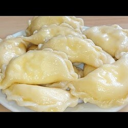 Вареники с творогом! Самый простой рецепт теста для вареников и пельменей на кипятке, без Яиц!