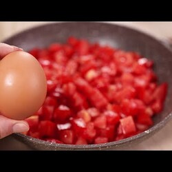 яичница с помидорами и сыром по-новому