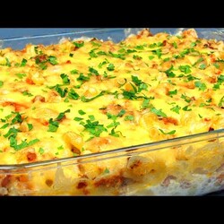 Запеканка из Макарон с Фаршем. Вкусный Ужин Для Всей Семьи! Макароны с Фаршем в Духовке На Ужин