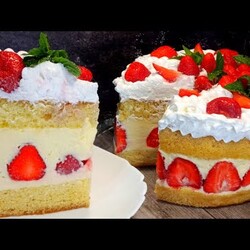 Клубничная сенсация!Бесподобный шедевр кондитерского искусства торт ФРЕЗЬЕ!Срочно готовьте-это легко