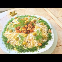 Праздничный салат понравится всем! Легко и просто!