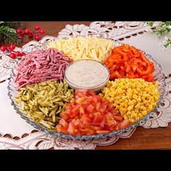 Эффектный салат "Радуга" на праздничный стол! Вкусный и яркий салат за 10 минут!