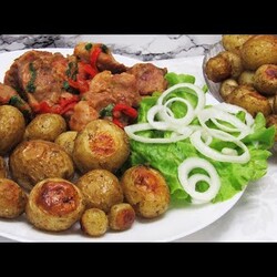 На ужин КАРТОШКА и МЯСО! Проще не придумаешь!