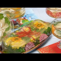 Праздничное заливное в место холодца! Все секреты вкусного старинного рецепта с курицей!
