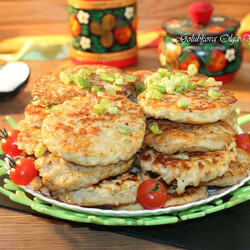 Картофельные лепешки с мясным припеком