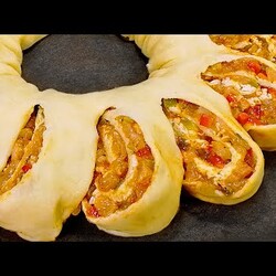 Потрясающая ЗАКУСКА - Хороша с ЛЮБОЙ Начинкой пирог-пицца