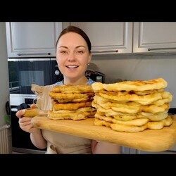 Молдавские плацинды  на сковороде легко с творогом с фаршем