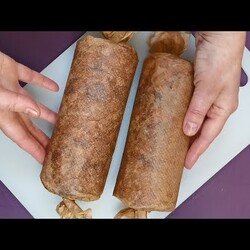 МЯСНОЙ РУЛЕТ В БУМАГЕ на сухой сковороде, весь сок внутри и духовка не нужна