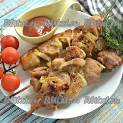 Шашлык из свинины в рукаве для запекания в духовке