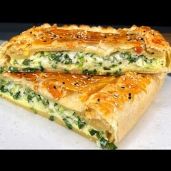 Пирог "Обалдеть как вкусно"! пирог с зеленью с сыром  или творогом