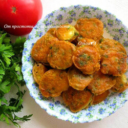 Кабачки в пикантном кляре