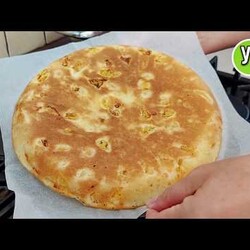 Быстрый Пирог с абрикосами НА СКОВОРОДЕ - Он просто тает во рту! Без духовки и без миксера.