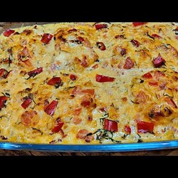 Рыба  в духовке любая с сыром помидорами по-гречески