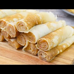 блины с яблоками