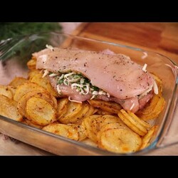 Я хочу есть такой ужин каждый день! Приготовьте так КУРИЦУ с КАРТОШКОЙ! Вкусный ужин в духовке!