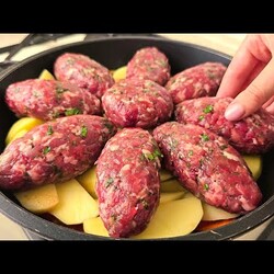 тефтели с овощами и картофелем