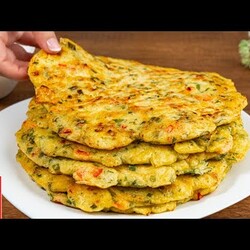 Лучше, чем пицца! Здоровый, легкий и дешевый рецепт! Лепешка с овощами