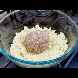 Вчерашняя каша и шарик фарша! Вкусная и быстрая идея ИЗ ОСТАВШИХСЯ продуктов.