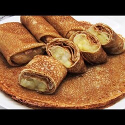 БЛИНЫ с Яблочной начинкой - простой и вкусный рецепт блинов