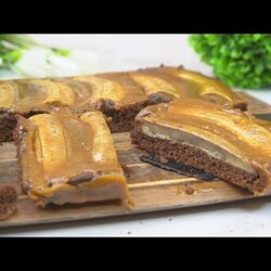 Шоколадный пирог как торт нежная начинка и карамель