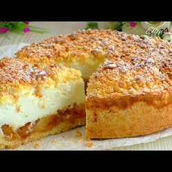 Яблочный пирог с кремом-суфле, тает во рту! Просто и очень вкусно!