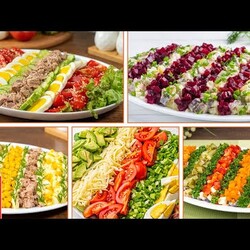 МЫ просто ОБОЖАЕМ ЭТИ полосатые САЛАТЫ! Безумно вкусные и красивые