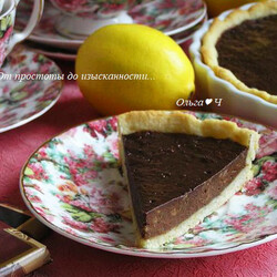 Постный шоколадно-банановый тарт с лимоном