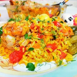 ЛЕНИВЫЙ  ПЛОВ  в ДУХОВКЕ, без заморочек** ВКУСНО и СЫТНО !!!